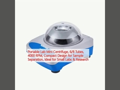 سانتریفیوژ کوچک آزمایشگاهی قابل حمل، 6/8 لوله، 4000 RPM، طراحی جمع و جور برای جداسازی نمونه، ایده آل برای آزمایشگاه های کوچک و تحقیقات