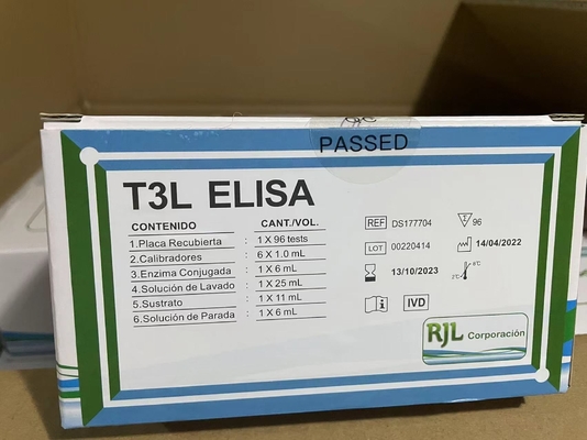 کیت تست آسان FT3 ELISA با عمر طولانی و روش نگهداری 2C-8C