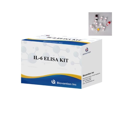 کیت آزمایش IL 6 ELISA 1 ساعت زمان آزمایش 96 آزمایش کیت ELISA برای استفاده آزمایشگاهی IVD