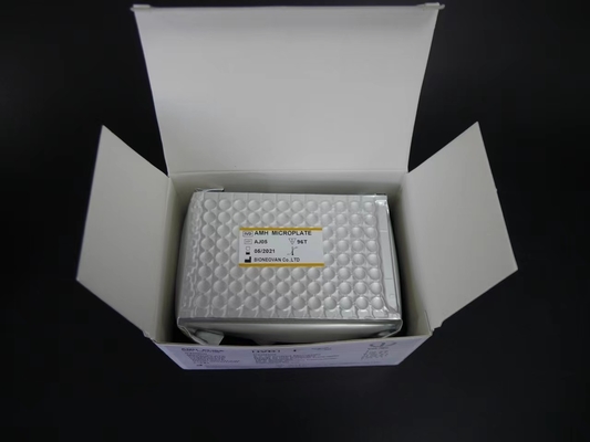 کیت آزمایش AMH ELISA برای پلاسما سرم 2-3 ساعت زمان آزمایش 2-8.C دمای ذخیره سازی