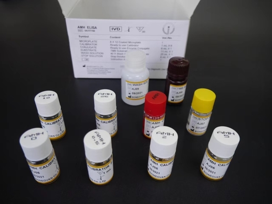 کیت آزمایش AMH ELISA برای پلاسما سرم 2-3 ساعت زمان آزمایش 2-8.C دمای ذخیره سازی