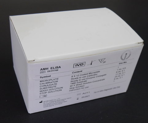 کیت آزمایش AMH ELISA برای پلاسما سرم 2-3 ساعت زمان آزمایش 2-8.C دمای ذخیره سازی