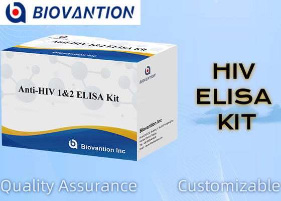کیت آزمایش ELISA ضد HIV Biovantion 18 ماه مدت زمان نگهداری برای آزمایش HIV-1 و HIV-2