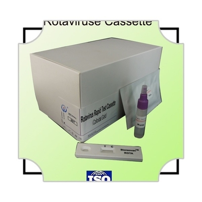 تست سریع IVD Rotavirus Rapid Cassette Colloidal Gold برای تشخیص بیمارستانی 2-30C مدت نگهداری 24 ماه