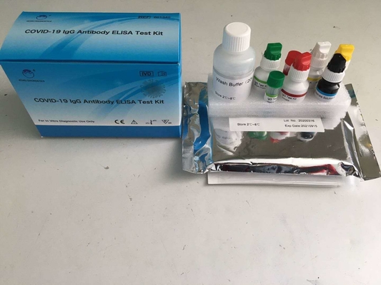 کیت آزمایش کووید-19 IgG ELISA فرمت کیت آزمایش ایمونوسوربنت مرتبط با آنزیم