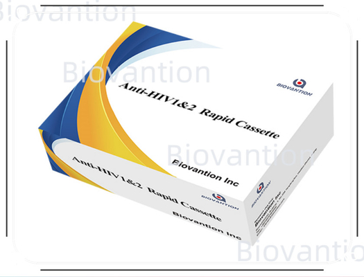 واکنش دهنده آزمایش سریع HIV 1/2 روش کشف طلا کلائیدی با 25 آزمایش