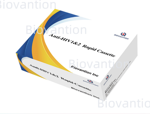 واکنش دهنده آزمایش سریع HIV 1/2 روش کشف طلا کلائیدی با 25 آزمایش