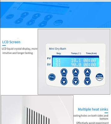HUXI Mini Dry Bath dry Dry Bath Incubator RT + 5 °C تا 100 °C