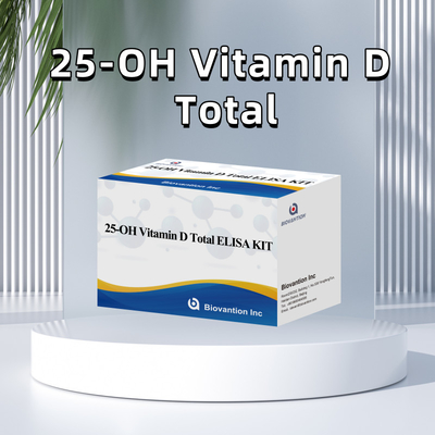 کیت آزمایش 25-OH ویتامین D Elisa حساس برای اندازه گیری کمی سطح 25- هیدروکسی ویتامین D در سرم یا پلاسما