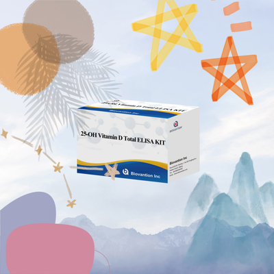 کیت آزمایش 25-OH ویتامین D Elisa حساس برای اندازه گیری کمی سطح 25- هیدروکسی ویتامین D در سرم یا پلاسما