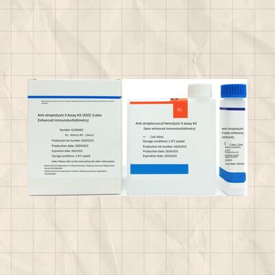 واکنشگر ASO با حساسیت بالا با 96 تست با استفاده از روش ایمونوتوربیدیمتری لاتکس برای تشخیص دقیق