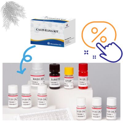 کیت آزمایش حساسیت بالا CA125 ELISA با 96 آزمایش و یک ساعت زمان آزمایش برای تشخیص دقیق سرطان
